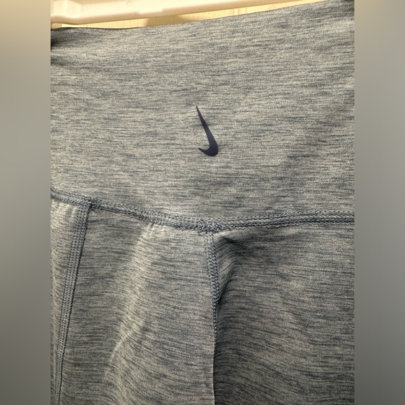 Nike Yoga Ruched High-Waist Leggings Blue, Size: S - Picture 7 of 10